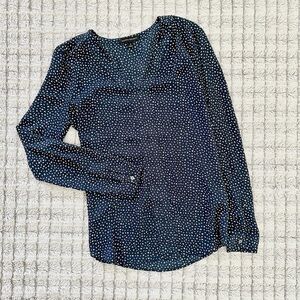 Banana Republic Navy Patterned Blouse